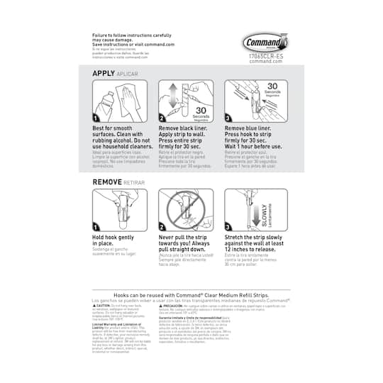 Command™ Clear Medium Wire Hooks